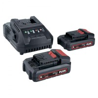 FLEX P-Set 22 Q/BS 18V Set consisting of a 18 V charger 2 x  2.5 Ah 18 V battery packs £139.95